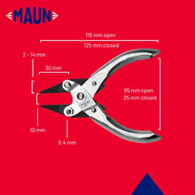 Load image into Gallery viewer, Maun - Snipe Nose, Smooth Jaws, Parallel Pliers, 125mm