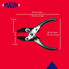 Load image into Gallery viewer, Maun - 2 Step Curved Edged Flat Nose, Parallel Plier, 125mm