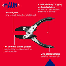 Load image into Gallery viewer, Maun - 2 Step Curved Edged Flat Nose, Parallel Plier, 125mm