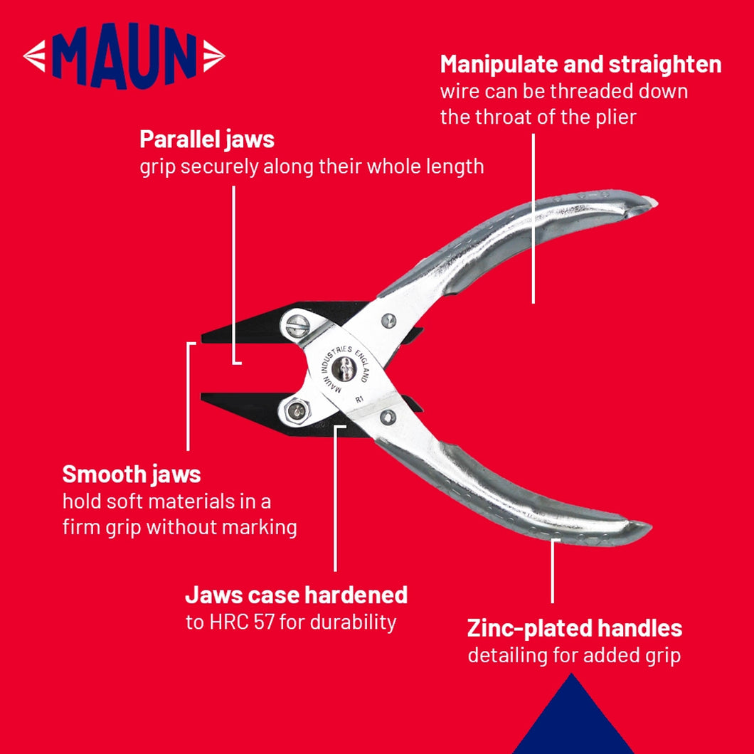 Maun - Flat Nose, Smooth Jaws, Parallel Pliers