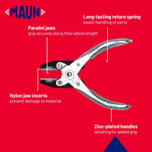 Load image into Gallery viewer, Maun - Nylon Jaws, Flat Nose, Parallel Pliers, 140mm