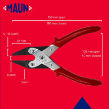 Load image into Gallery viewer, Maun- Thin Jaws, Parallel Plier, 160mm