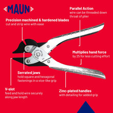 Load image into Gallery viewer, Maun- Flat Nose, Serrated Jaws w/ Side Cutter, Parallel Plier, 200mm