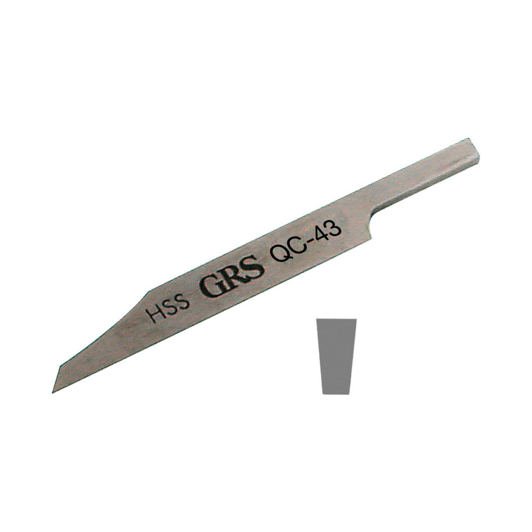 GRS, #43 QC HSS Graver- 1.6mm, Flat