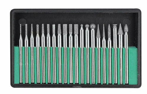 Diamond Bur Set- 20 pc, 3/32