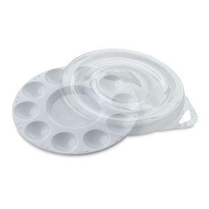 Plastic 10-Well Paint Tray with Cover - Round