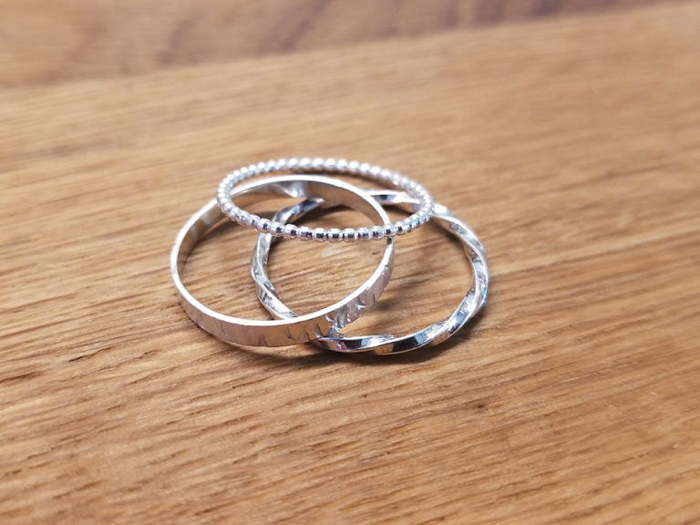 SILVER STACKING RINGS